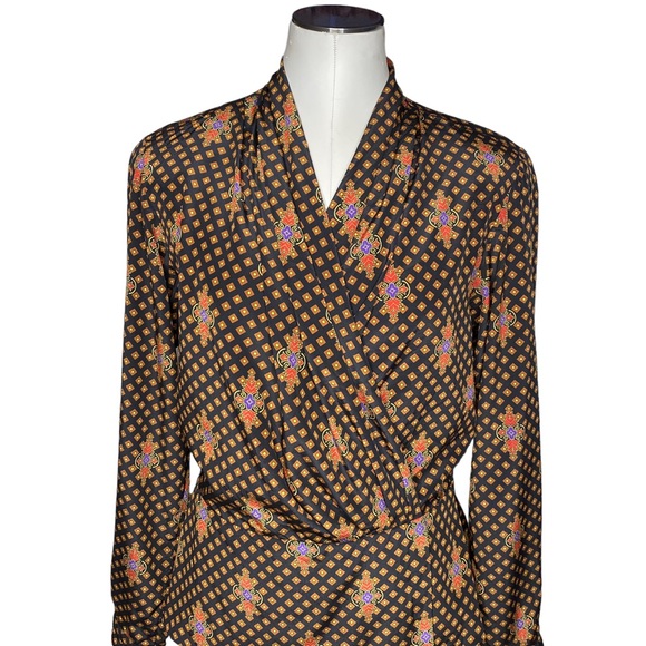 Vintage Evan Picone Wrap Peplum Blouse - Picture 6 of 14